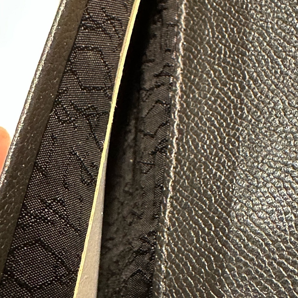 Vintage Yves Saint Laurent YSL Black Leather Cassandra Long Bifold Wallet EUC - Picture 9 of 16